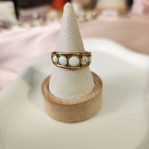 Stainless Steel Opal Ring